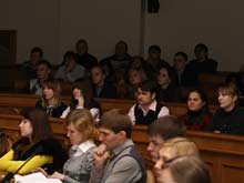 Участники круглого стола - молодые учёные БелГУ, победители финансируемых программ различного уровня, будущие светила российской науки